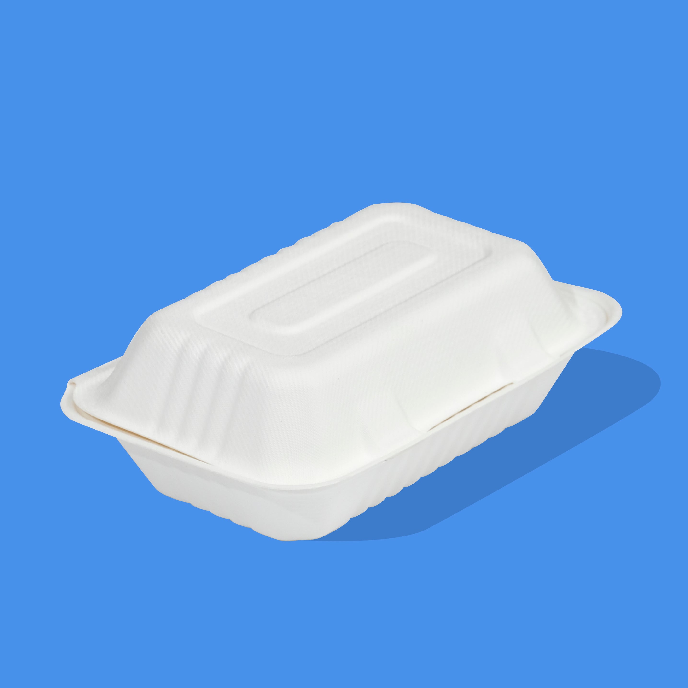 9" x 6" Bagasse Clamshell